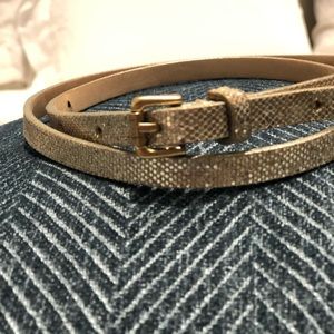 J Crew gold leather belt